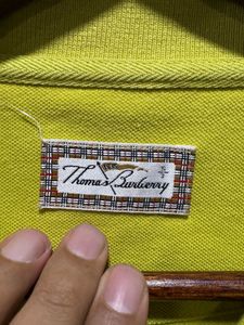 Thomas Burberry Chartreuse Polo T-Shirt