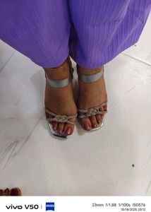 Silver Sparkle Flats