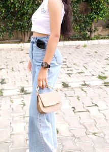 H&amp;M Wide Leg Blue Jeans