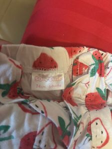 Strawberry Print Romper