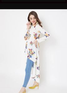 Floral Print High-Low Tunic