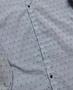 Jillstuart Men Blue Standard Fit Printed Shirt