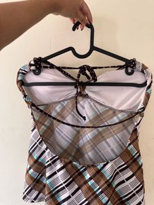Retro Plaid Halter Top