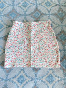 Floral Print Mini Skirt