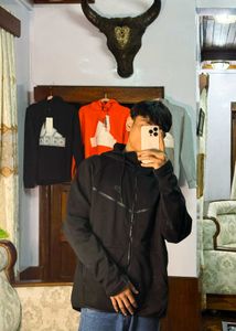 Black Zip-Up Hoodie