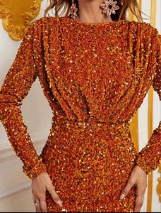 Glamorous Sequin Slit Gown