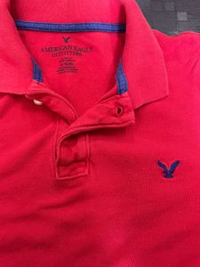 American Eagle Red Polo Shirt