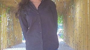 Oversized Black Button-Up