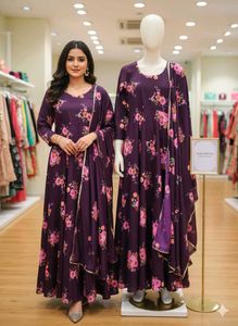 Floral Print Dress with dupatta size S
