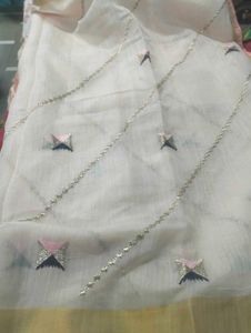 Cream Colour Saree