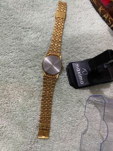 Mens Maxima Gold Watch