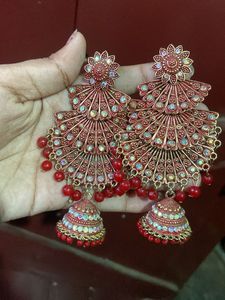 Red Jhumka Earrings ❤️