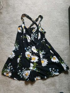 Black Floral Romper