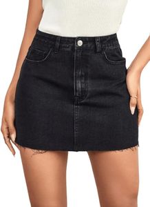 Denim Charcoal Grey Skirt