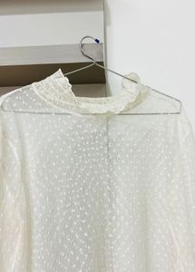 Off white Net Top