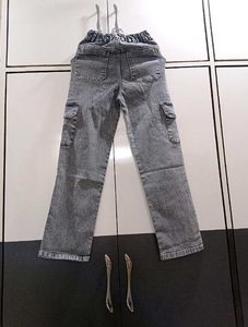 Gray Cargo Jeans