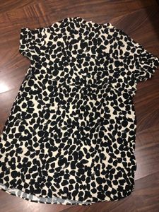 H&amp;M Animal Print V-Neck Mini Dress