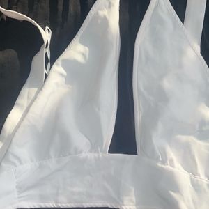 White Halter Top
