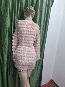 Pink Fuzzy Mini Dress