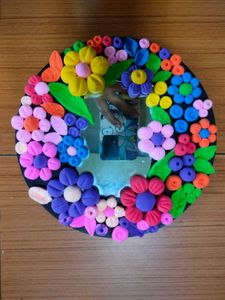 Floral Clay Mirror
