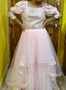 Pink Ethnic skirt and mirror top
