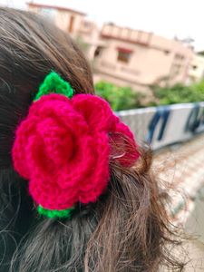 Pink Floral Hair Clip