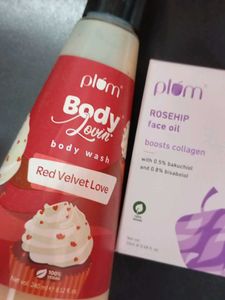 plum body wash and retinol serum combo