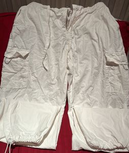 white pinterest parachute pants