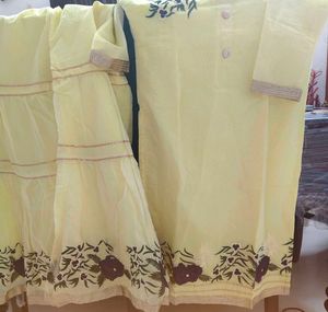 Yellow Embroidered Kurta