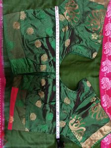 BrandNewElegant RedSilkSaree -WithBlouse+ExtraBlou