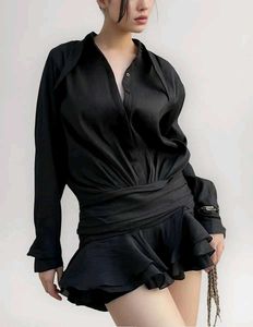 Luxury High Fashion Runway Black Mini Dress