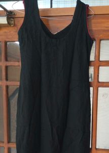 Black Short Kurti with Colorful Trim