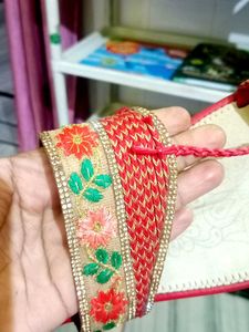 Floral Ethnic Flats/1 time wear only