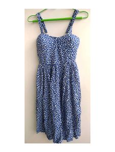 Floral Print - Polka Dots Mini Dress