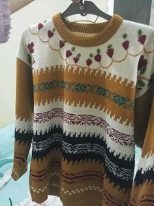 Embroided Oversized Sweater 🌸✨ With Free Jeans