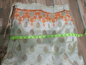 Beautiful Orange - Golden Lehanga Choli