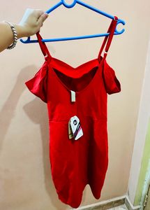 Bodycon Offshoulder Red Dress