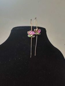 Lotus Drop Earrings