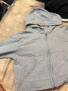 Grey Zip-Up Hoodie