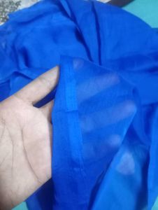 Royal blue 💙 plain Chiffon Duppata