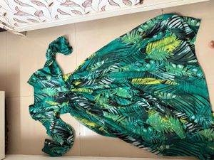 Tropical Print Maxi Dress