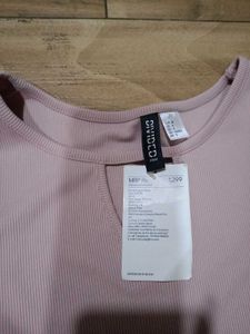 (H&amp;M)Blush Pink Fit And Flare Dress