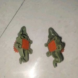 Vintage Alligator Toy Set Of 2