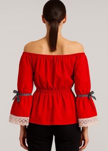 Red Off-the-Shoulder Top