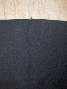 Purple Feather Black Pencil Skirt Below Knee Lengt