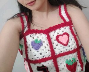 Crochet Granny Square Crop Top