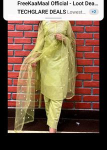New Elegant Green Kurta Set with Sequin Work