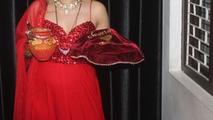 Beautiful red Gown Perfect For Karwachauth