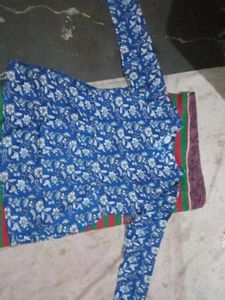 Blue Floral Print Top