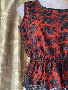 Lace Peplum Top